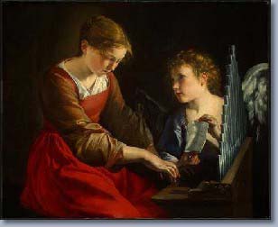 Orazio Gentileschi und Giovanni Lanfranco: Cäcilia mit dem Engel, um 1617/1618 und um 1621/1627, National Gallery of Art in Washington